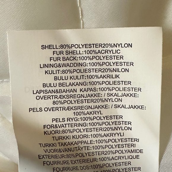 French Connection FCUK CG1313 Girl's Faux Fur Trimmed Coat, Cream Kids 8/10Y NEW - Picture 8 of 11